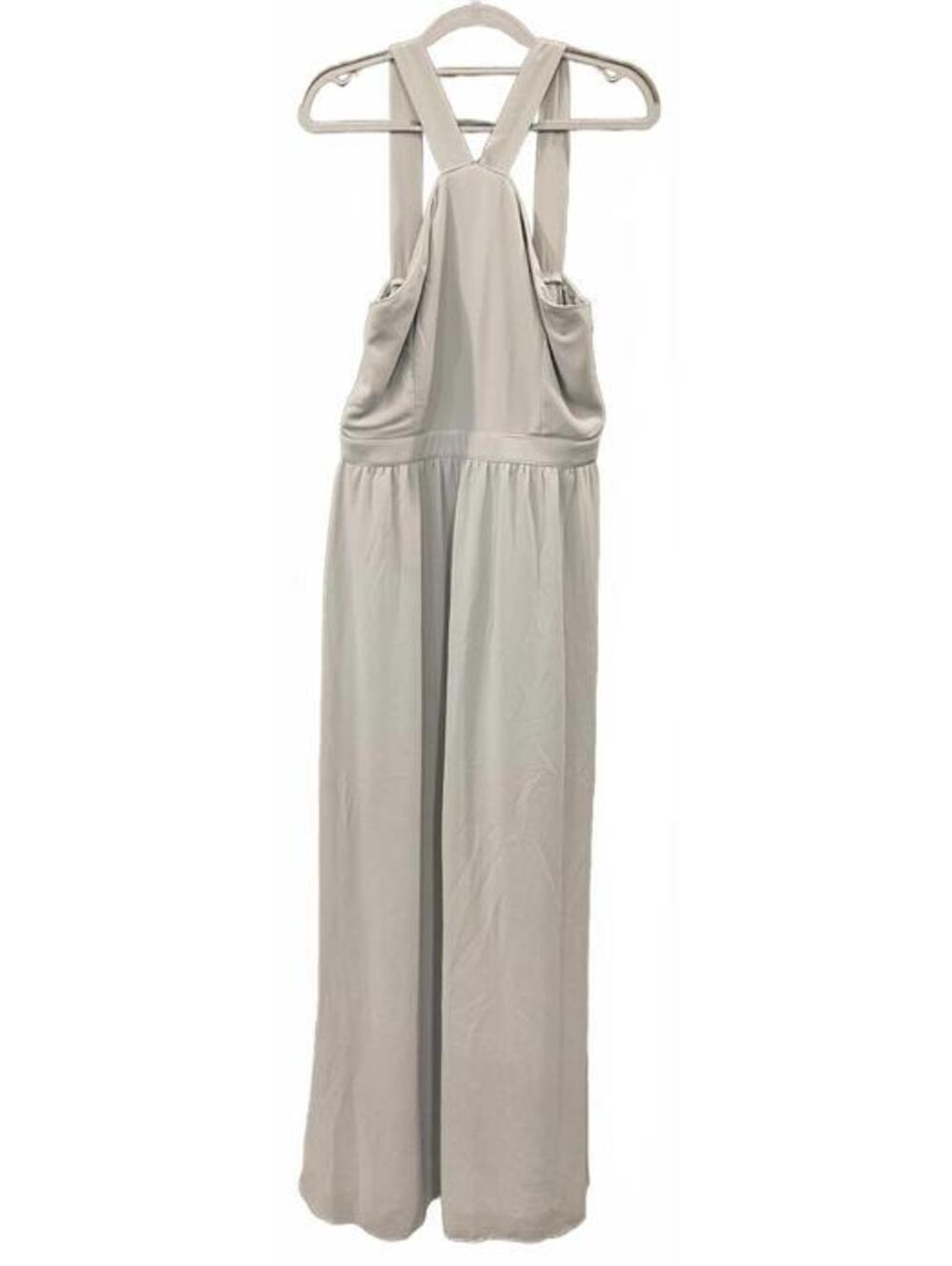 Lulus Womens Gray ZIP Long Formal/bridesmaid Dress Size XL ( Has Wear)